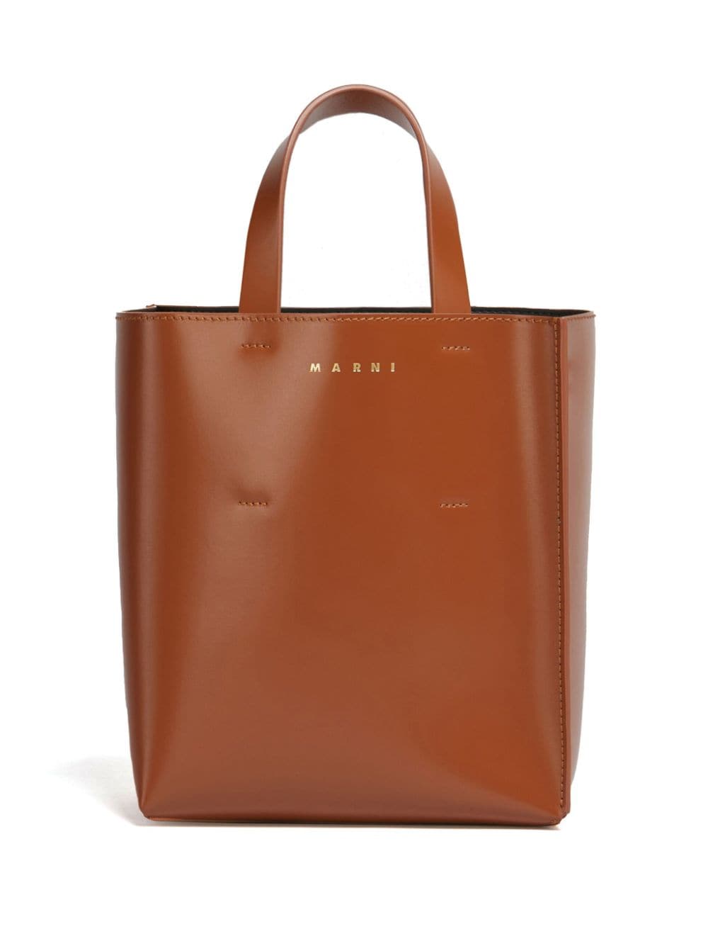 Marni mini Museo leather tote bag - Brown von Marni