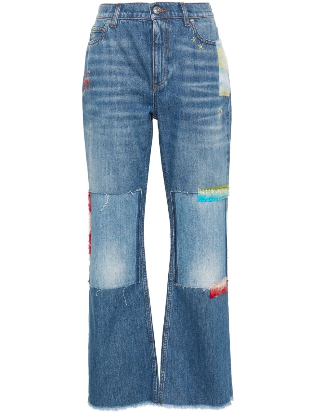 Marni mohair-detail straight-leg jeans - Blue von Marni