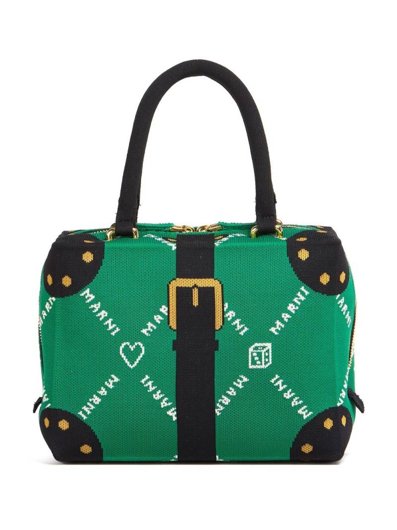 Marni monogram buckle-print bag - Green von Marni