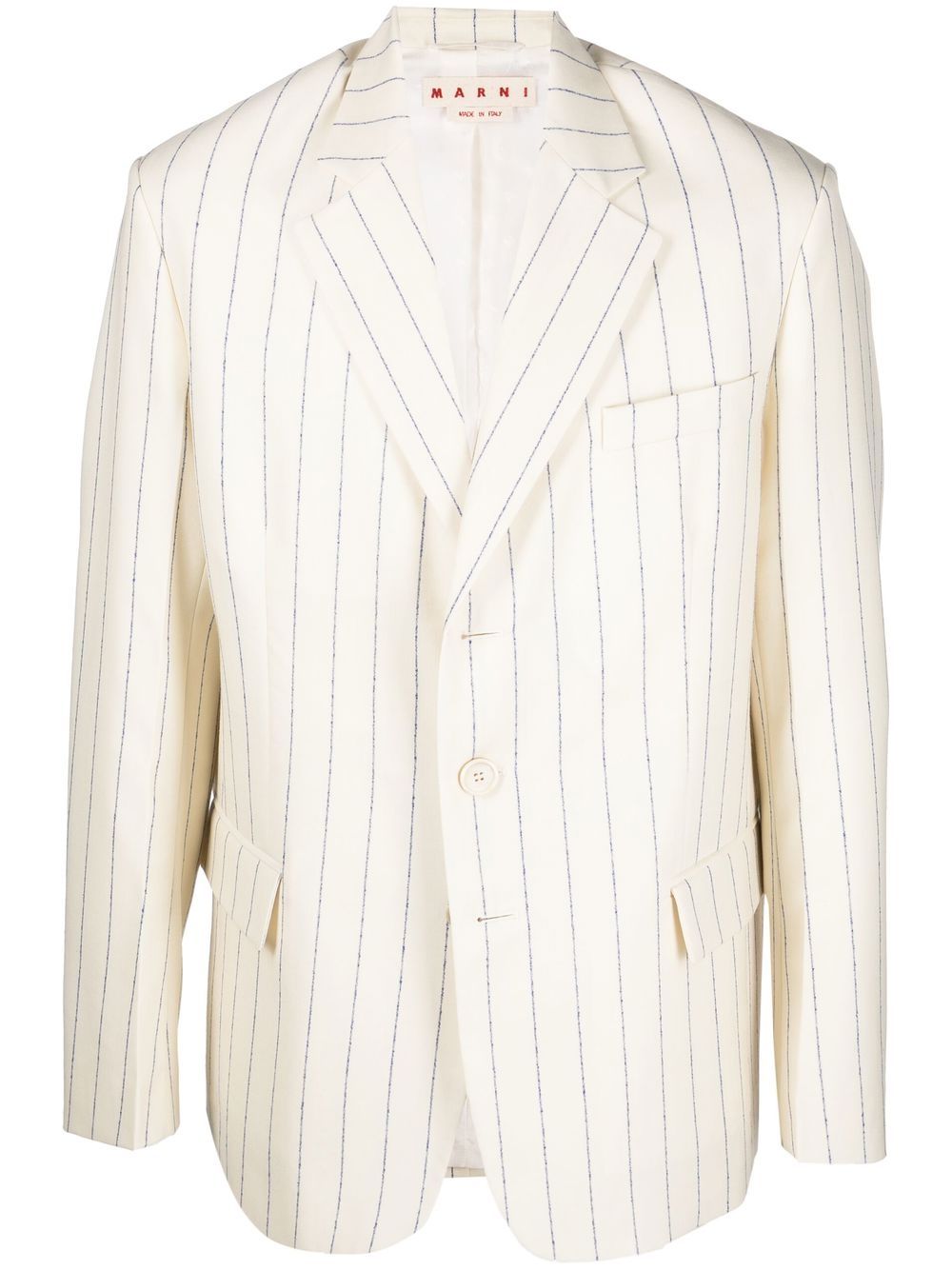 Marni notched lapels striped blazer - Neutrals von Marni