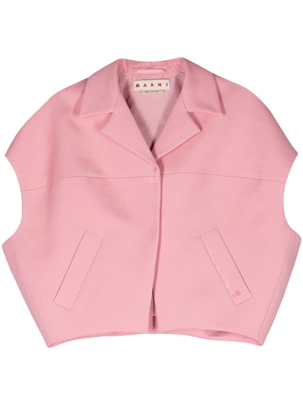 Marni notched-lapels virgin wool-blend gilet - Pink von Marni