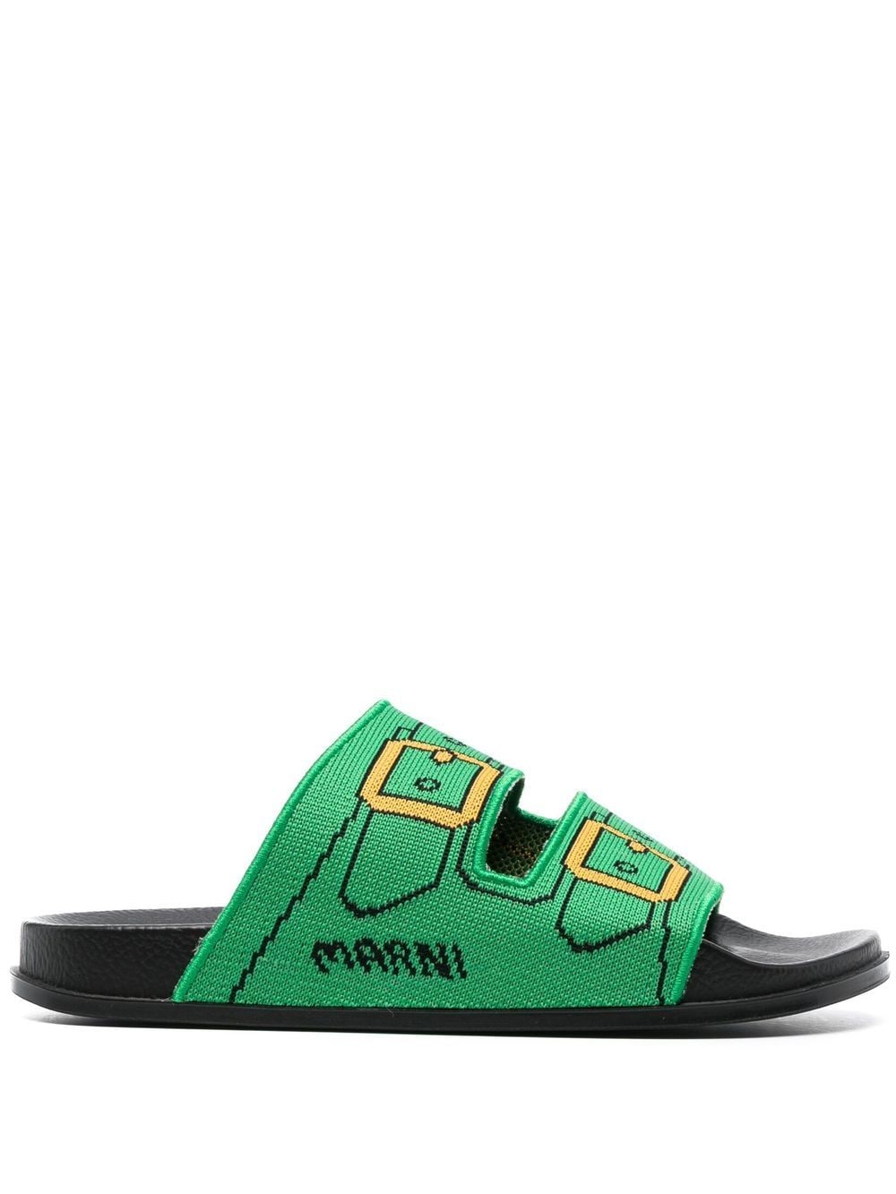 Marni open-toe slip-on sandals - Green von Marni