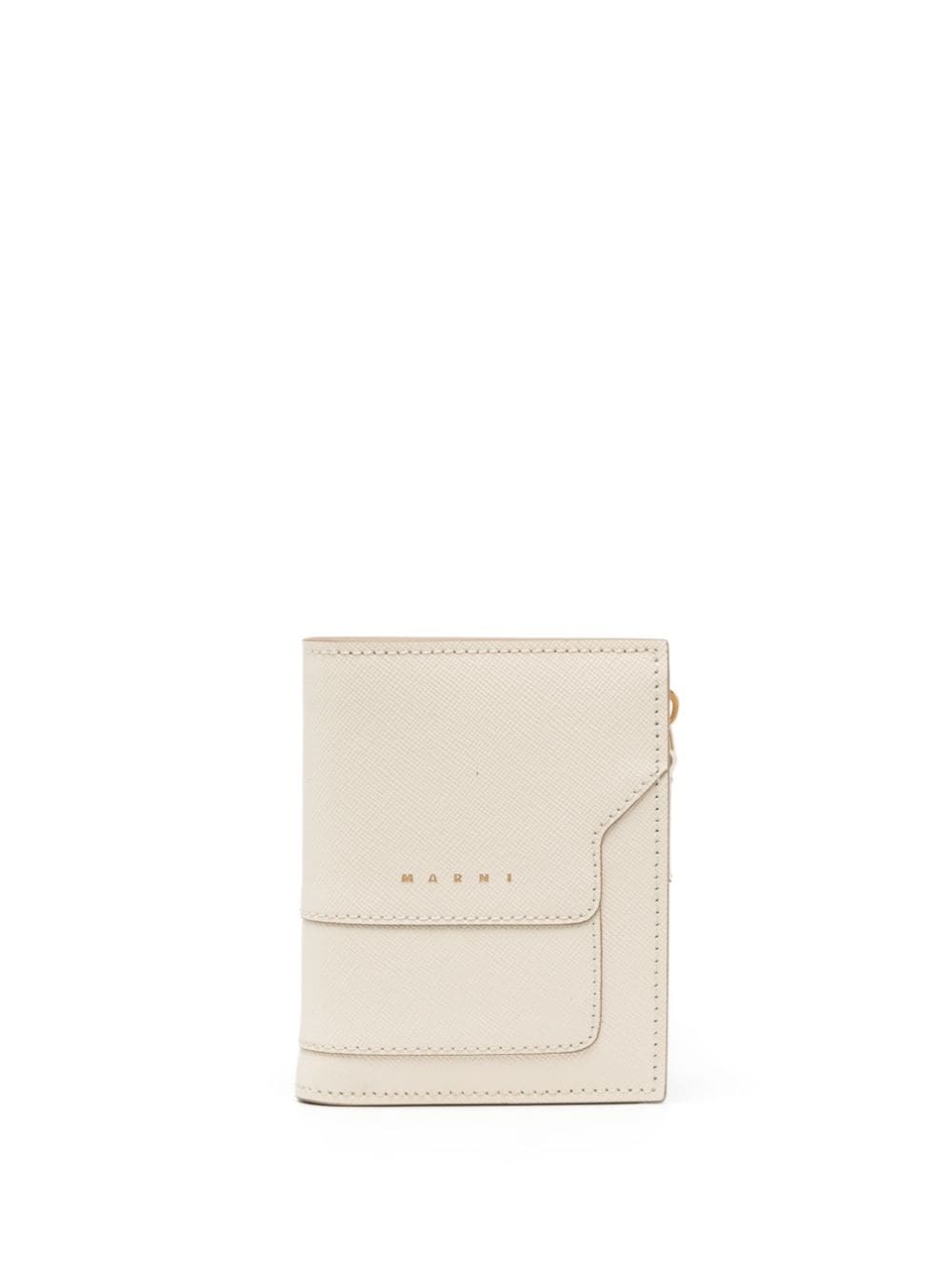 Marni panelled debossed-logo leather wallet - Neutrals von Marni