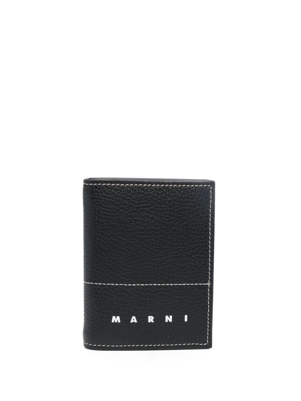 Marni leather bi-fold wallet - Black von Marni