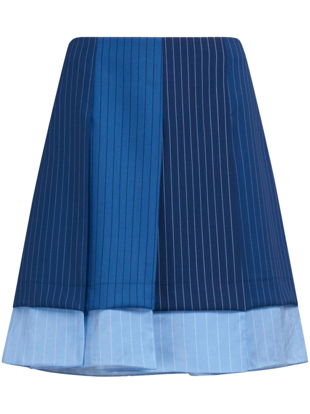 Marni pinstripe-pattern virgin-wool miniskirt - Blue von Marni