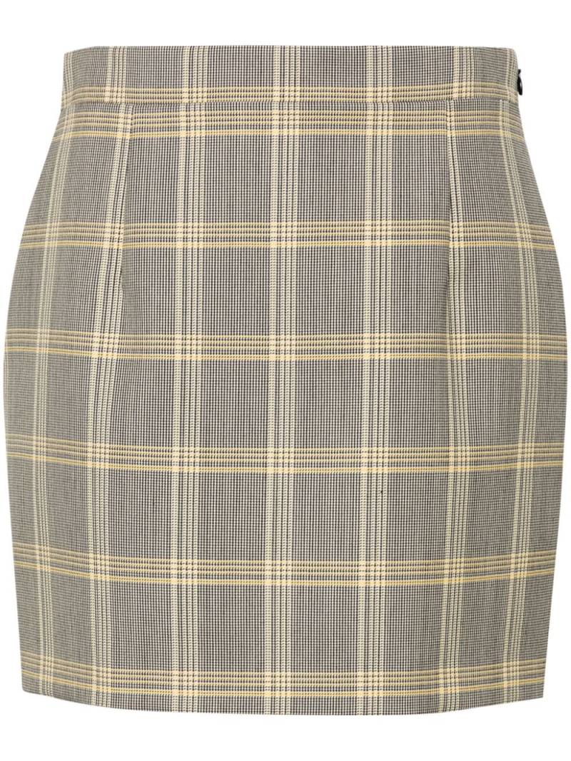 Marni plaid-check fitted miniskirt - Grey von Marni