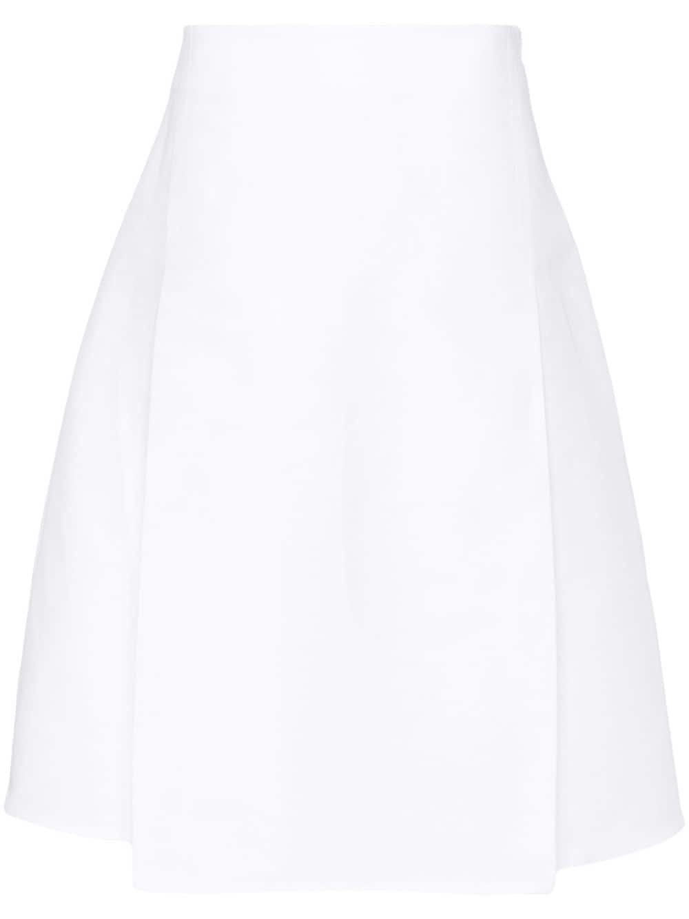 Marni pleat-detail cotton midi skirt - White von Marni