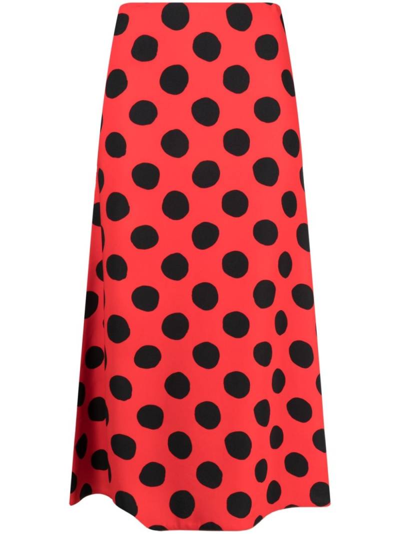 Marni polka dot-print midi skirt - Red von Marni