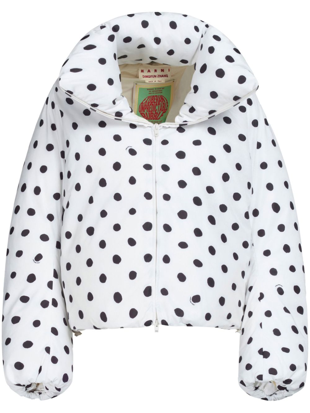 Marni polka dot-print down jacket - White von Marni