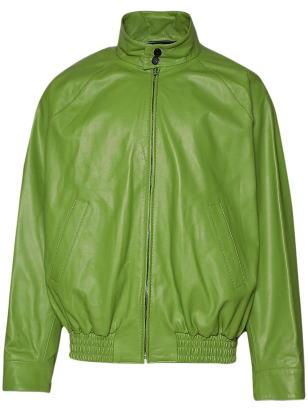 Marni raglan-sleeve leather jacket - Green von Marni