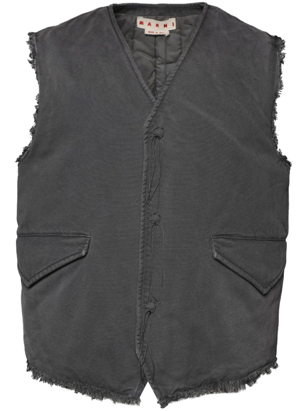 Marni raw-edge waistcoat - Grey von Marni