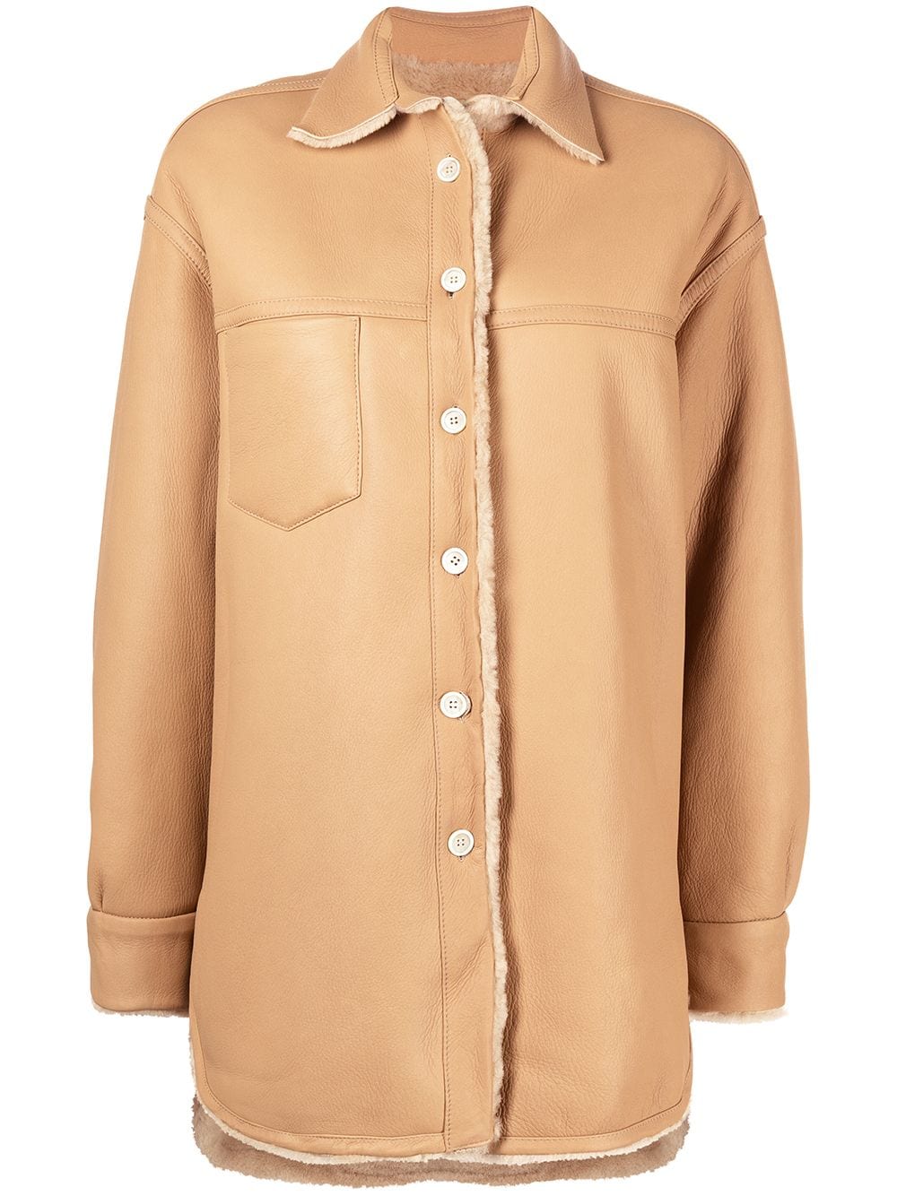 Marni reversible long-sleeve shirt jacket - Brown von Marni