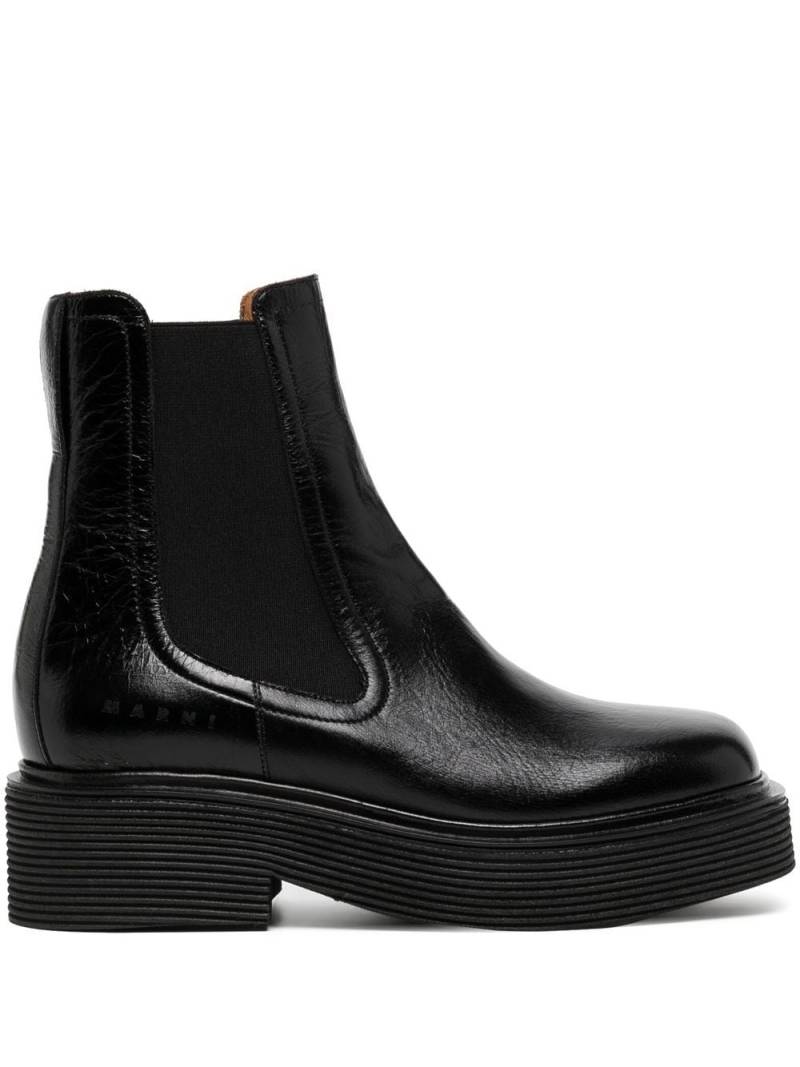 Marni ridged-sole ankle boots - Black von Marni