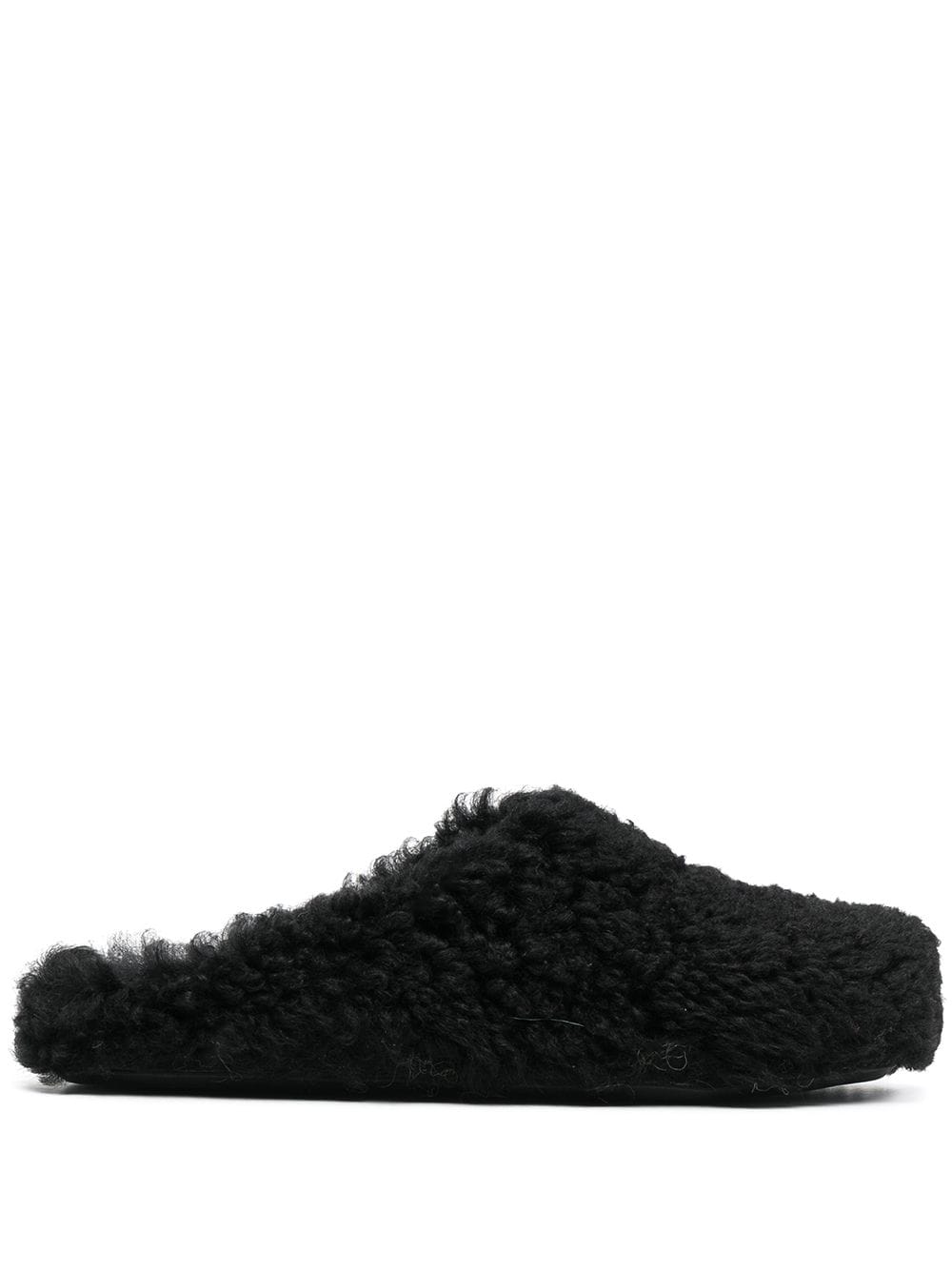 Marni Fussbet Sabot shearling slippers - Black von Marni