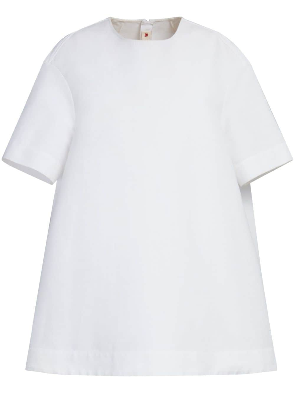 Marni short-sleeve cotton minidress - White von Marni