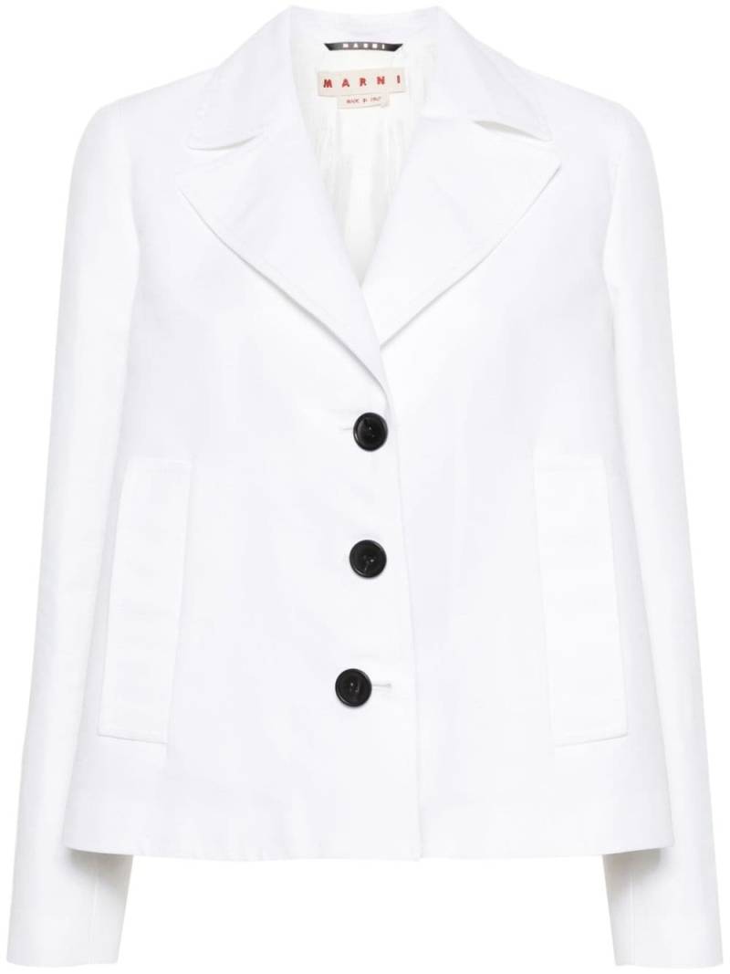 Marni single-breasted cotton blazer - White von Marni