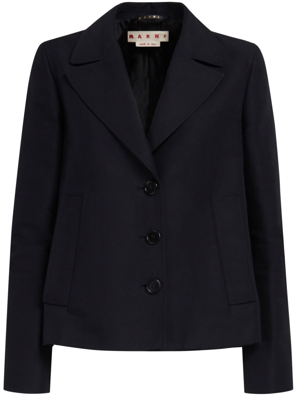 Marni single-breasted cotton cropped blazer - Black von Marni
