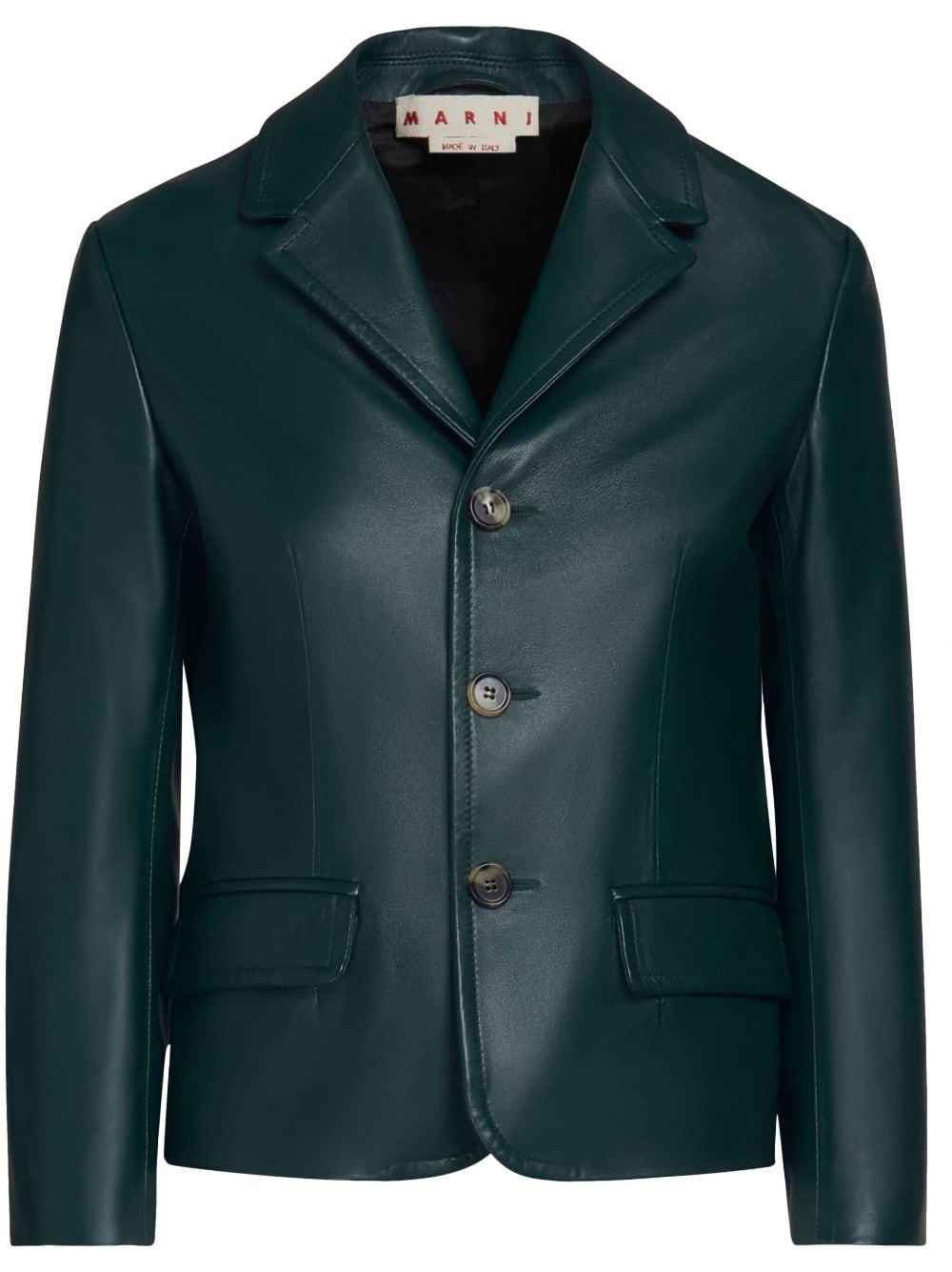 Marni single-breasted leather blazer - Green von Marni