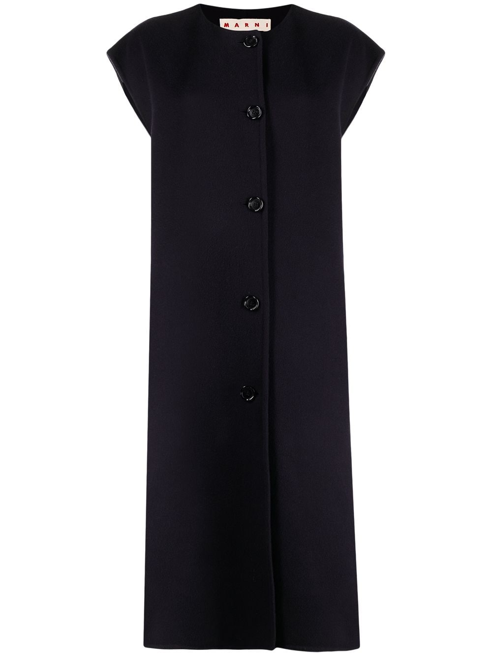 Marni sleeveless button-fastening coat - Blue von Marni