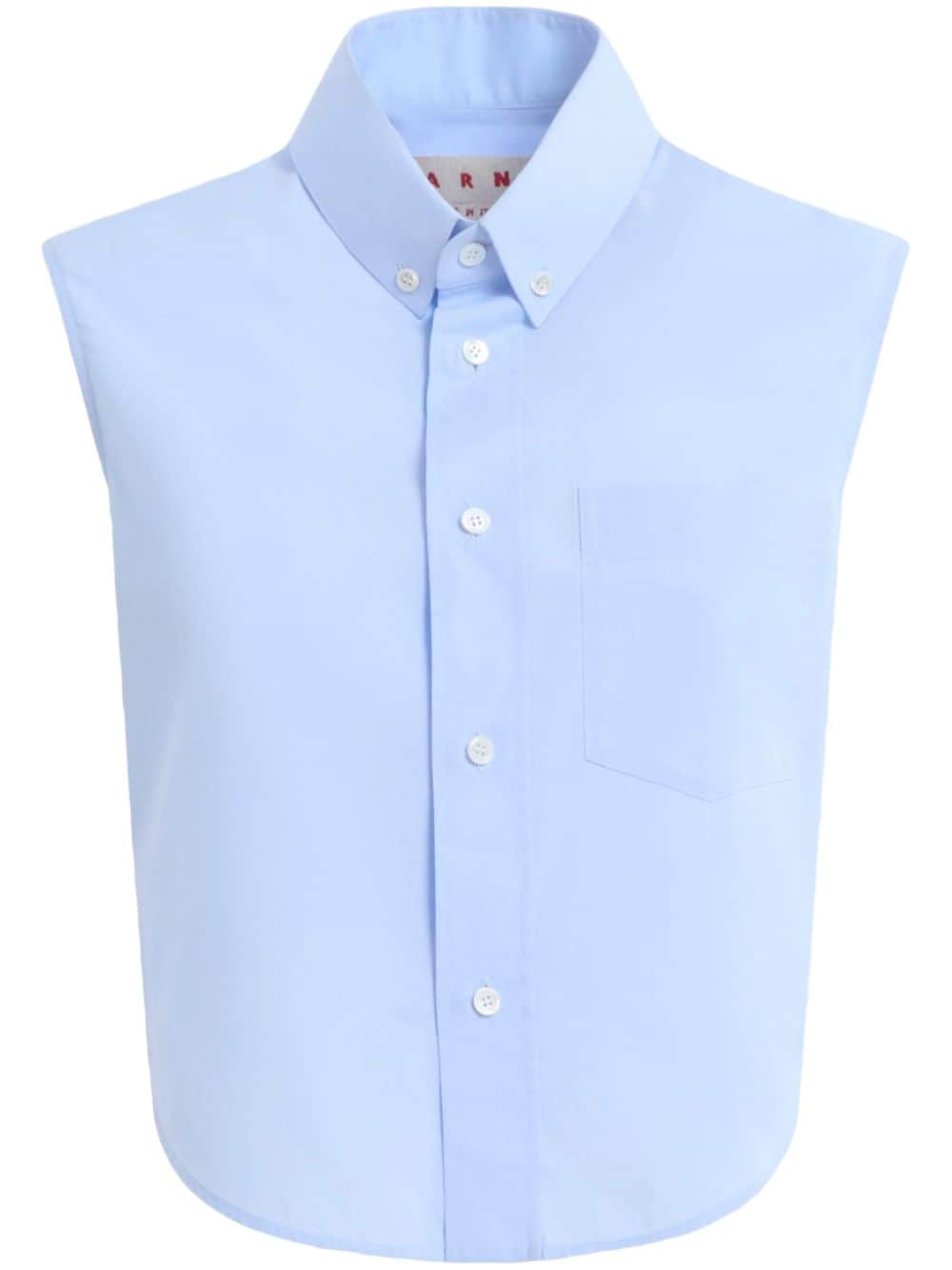 Marni sleeveless cotton shirt - Blue von Marni