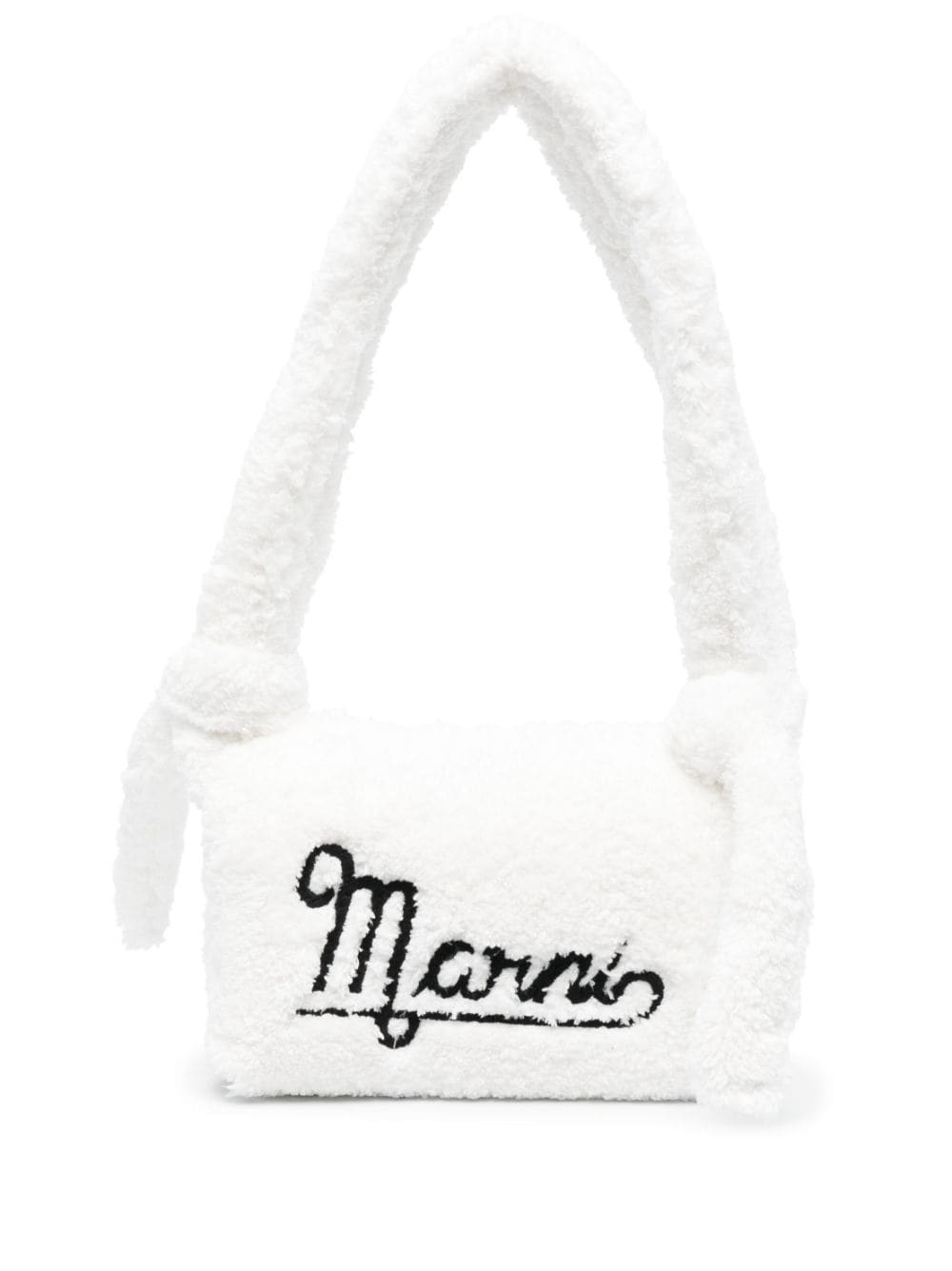 Marni small Prisma terry-cloth shoulder bag - White von Marni
