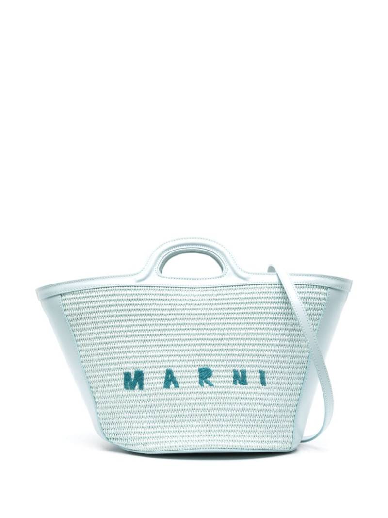 Marni small Tropicalia raffia tote bag - Blue von Marni