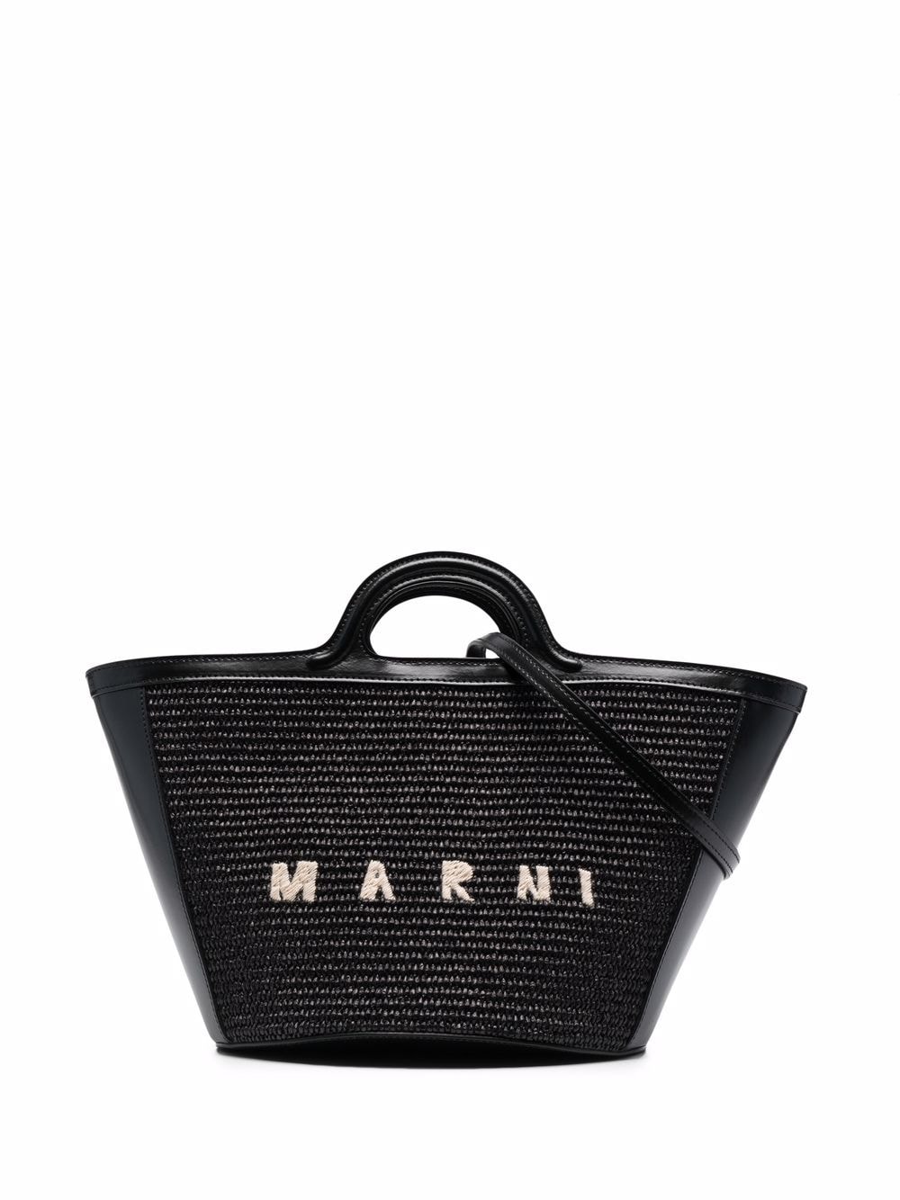 Marni small Tropicalia tote bag - Black von Marni