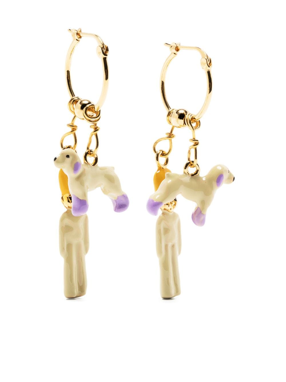 Marni statement-pendant brass earrings - Gold von Marni