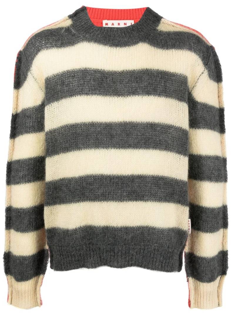 Marni stripe-print knit jumper - Neutrals von Marni