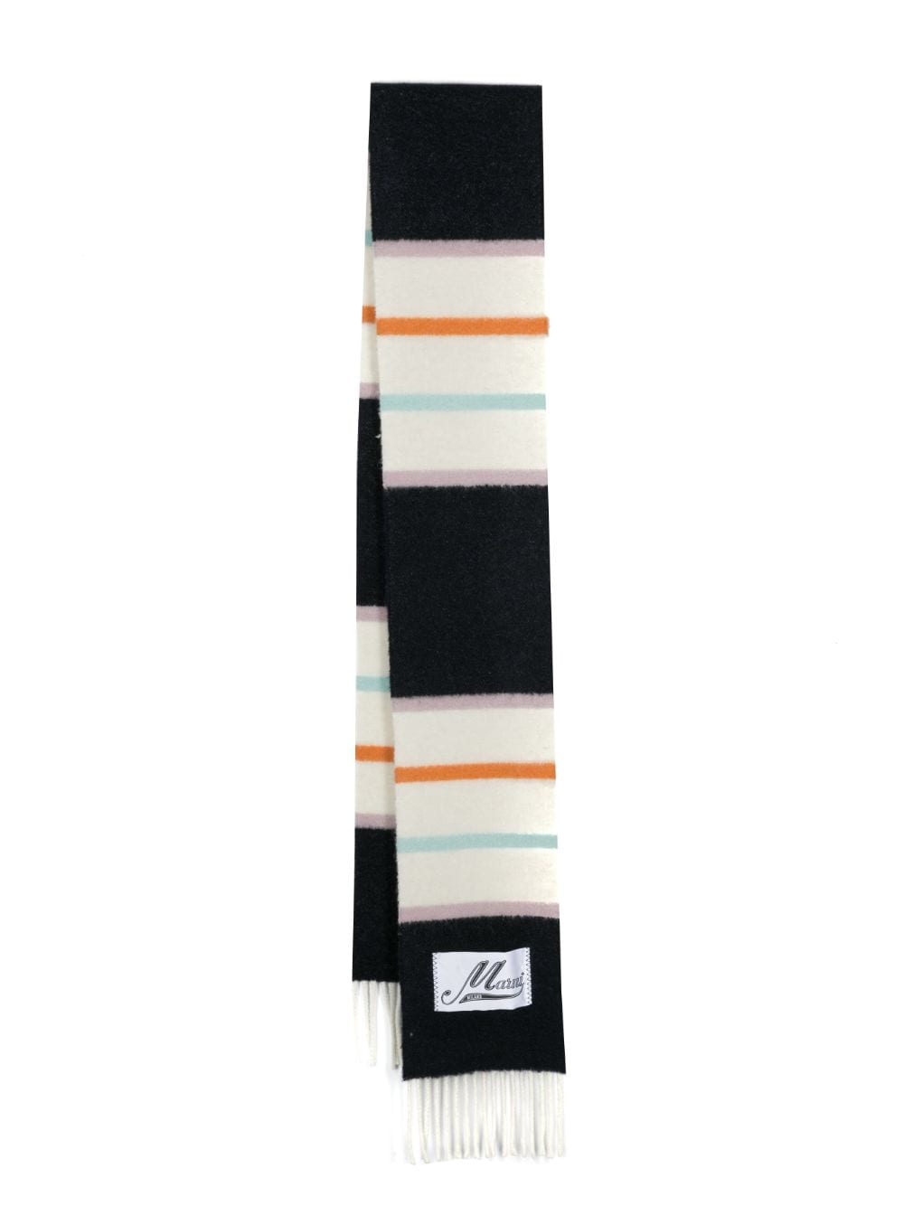 Marni striped alpaca-blend scarf - Blue von Marni