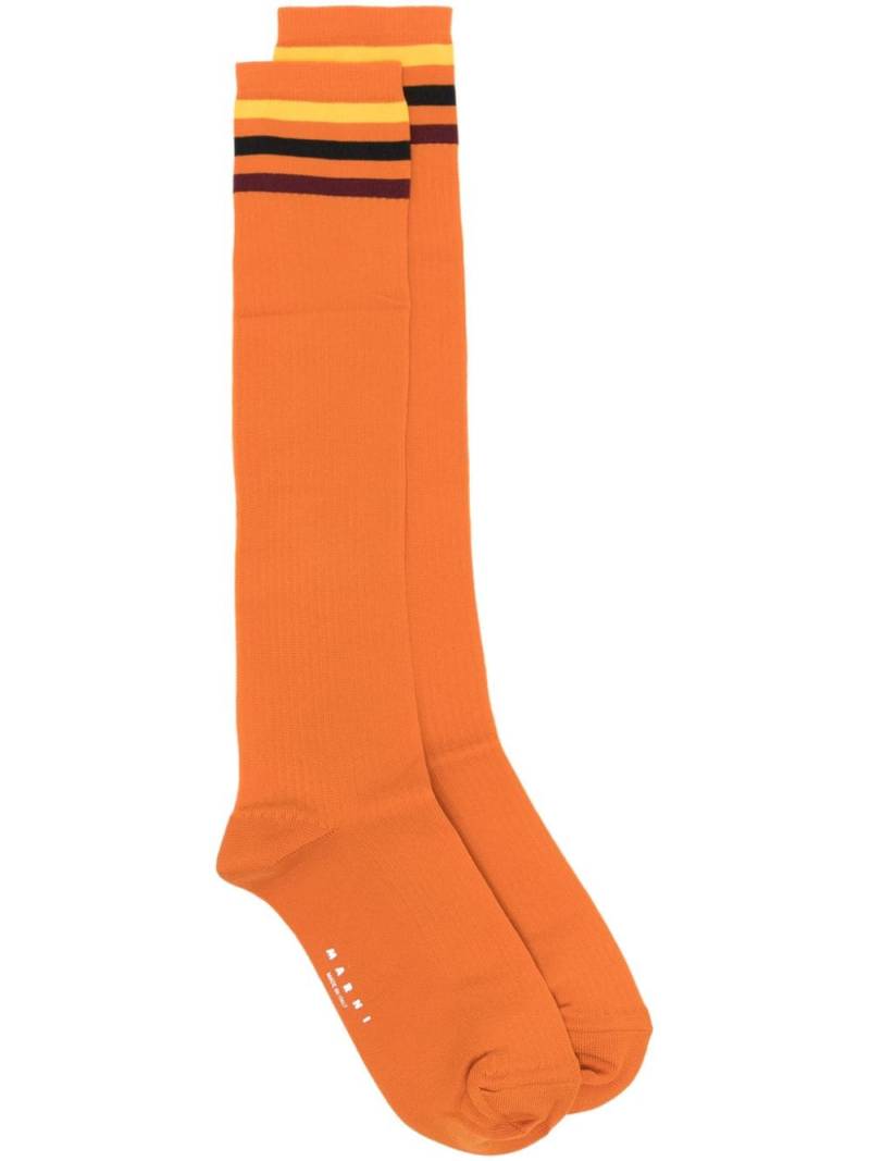 Marni striped ankle socks - Orange von Marni