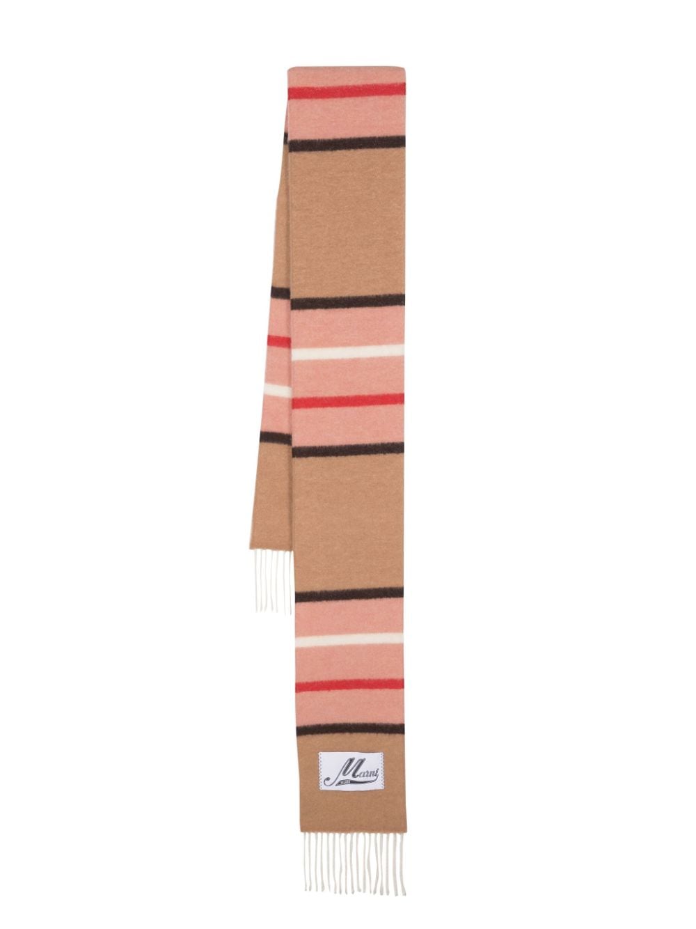 Marni striped brushed scarf - Pink von Marni