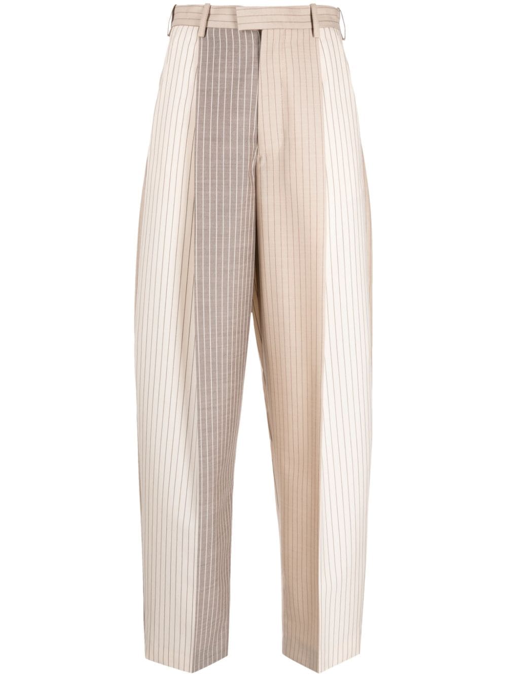 Marni striped colour-block tailored trousers - Brown von Marni