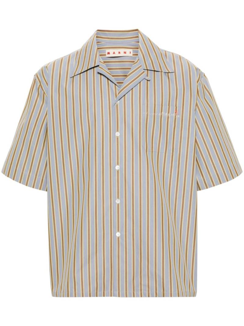 Marni striped cotton shirt - Grey von Marni