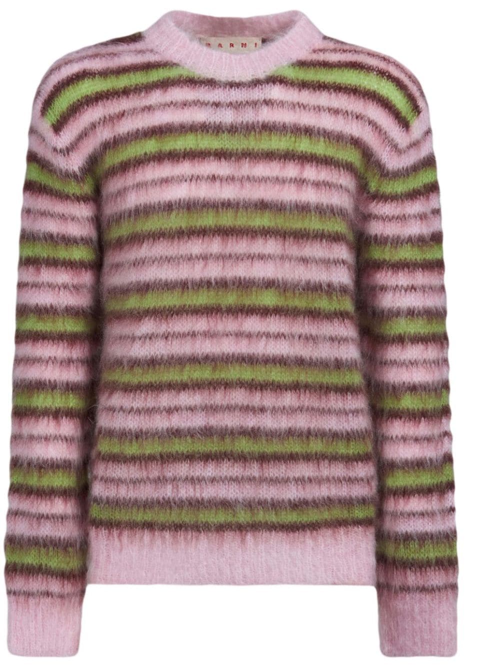 Marni striped mohair-blend jumper - Pink von Marni