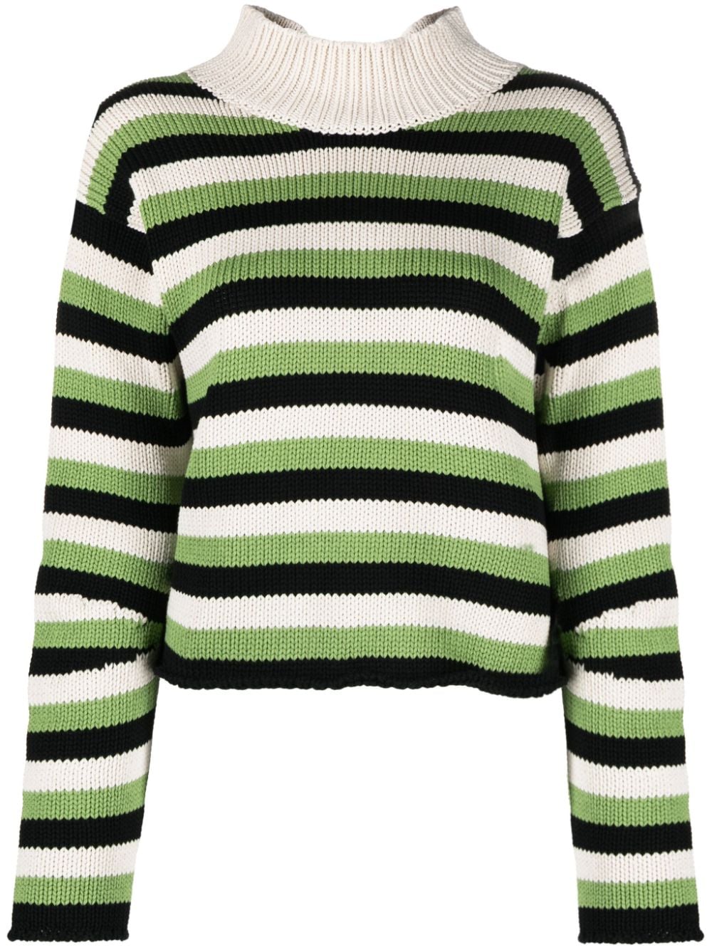 Marni striped crochet-knit jumper - Green von Marni