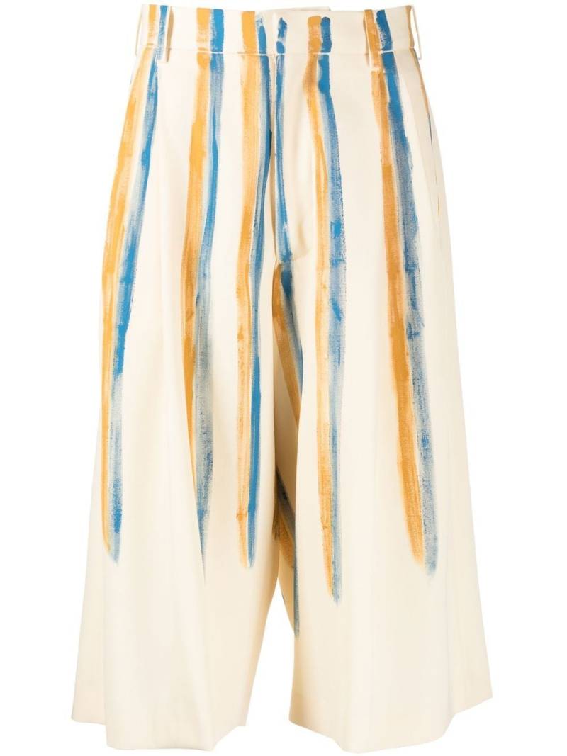 Marni striped cropped trousers - Yellow von Marni