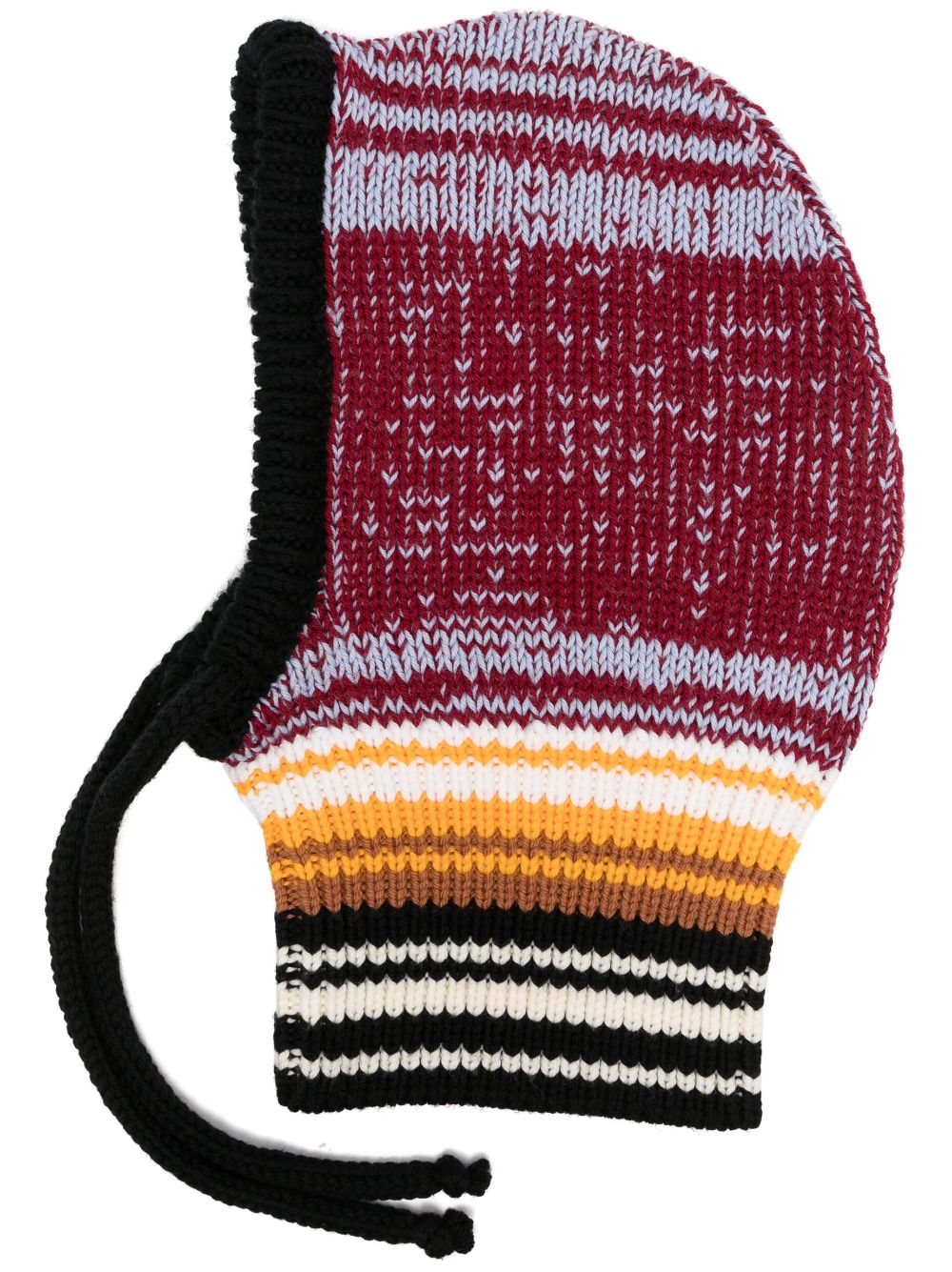 Marni striped ribbed-knit balaclava - Red von Marni