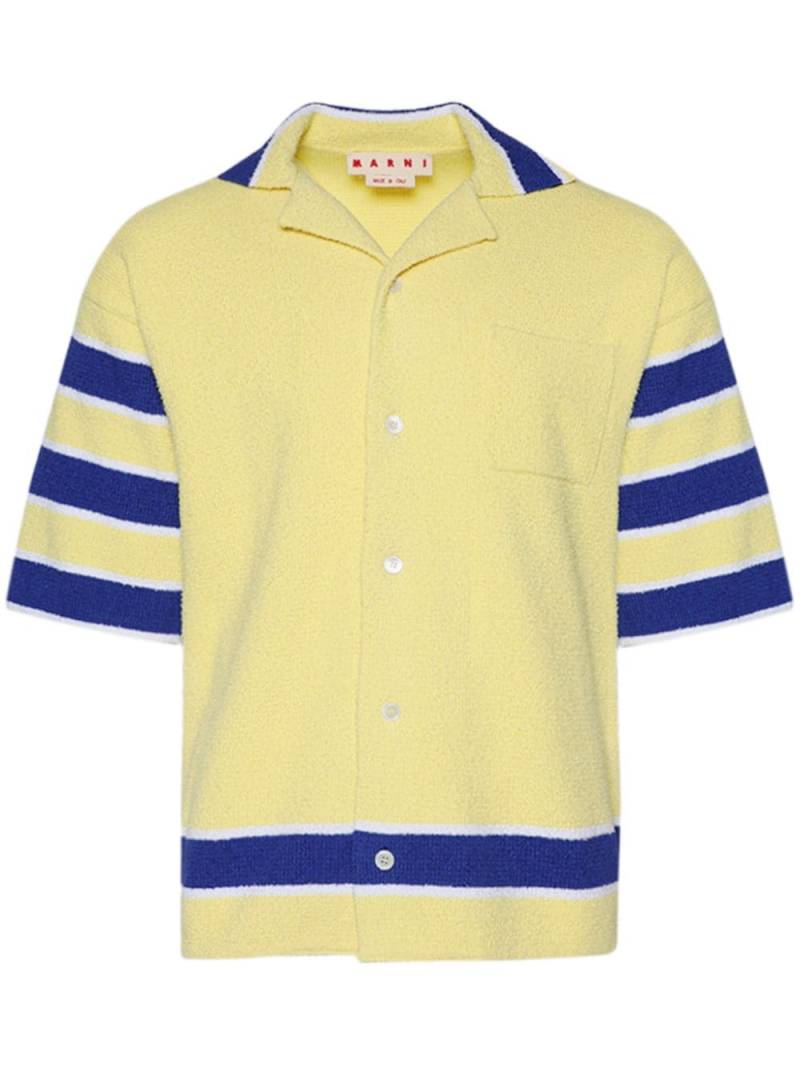 Marni striped towelling shirt - Yellow von Marni