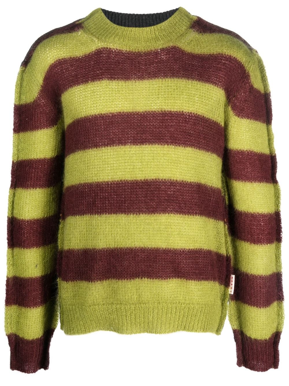 Marni striped mohair-blend jumper - Green von Marni