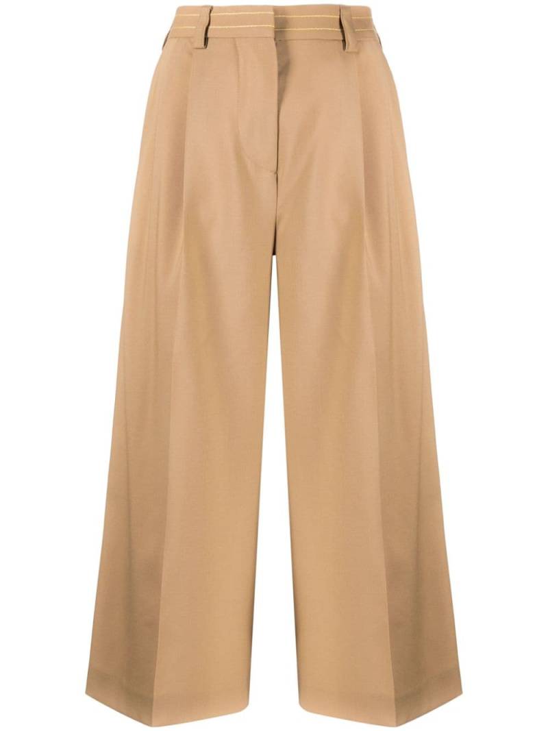 Marni tailored virgin wool cropped trousers - Brown von Marni