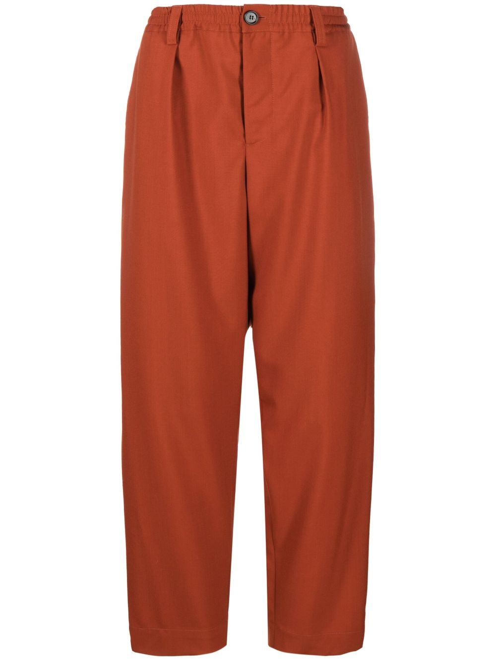 Marni tapered-leg wool trousers - Orange von Marni