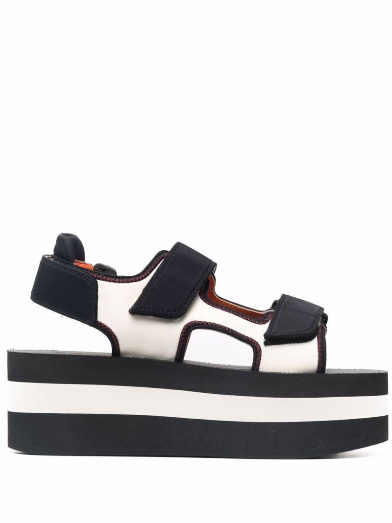 Marni touch-strap platform sandals - White von Marni