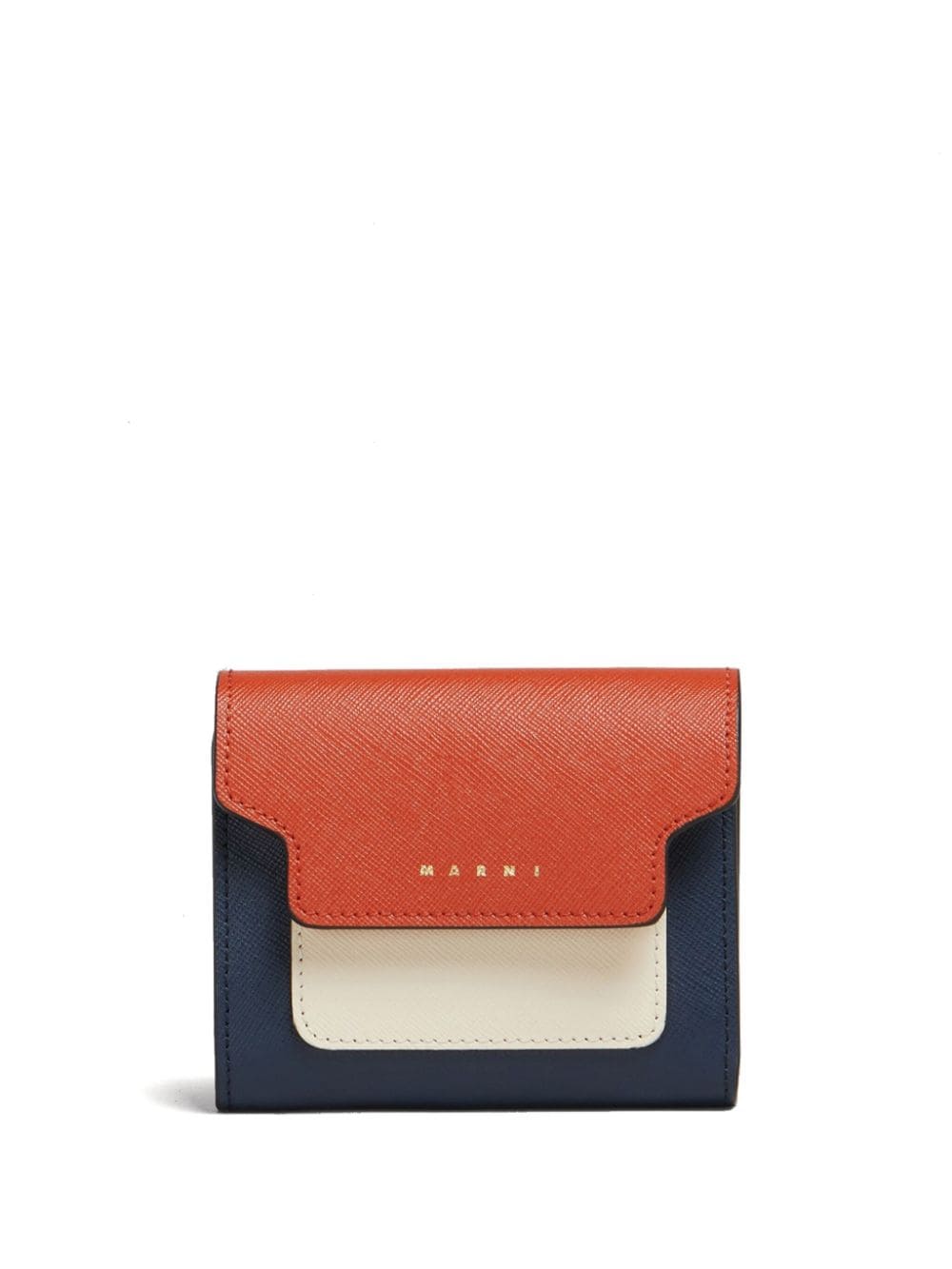 Marni tri-fold leather wallet - Blue von Marni