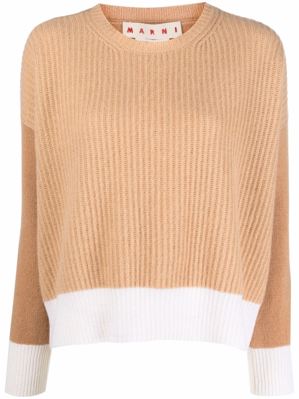 Marni two-tone cashmere sweater - Neutrals von Marni