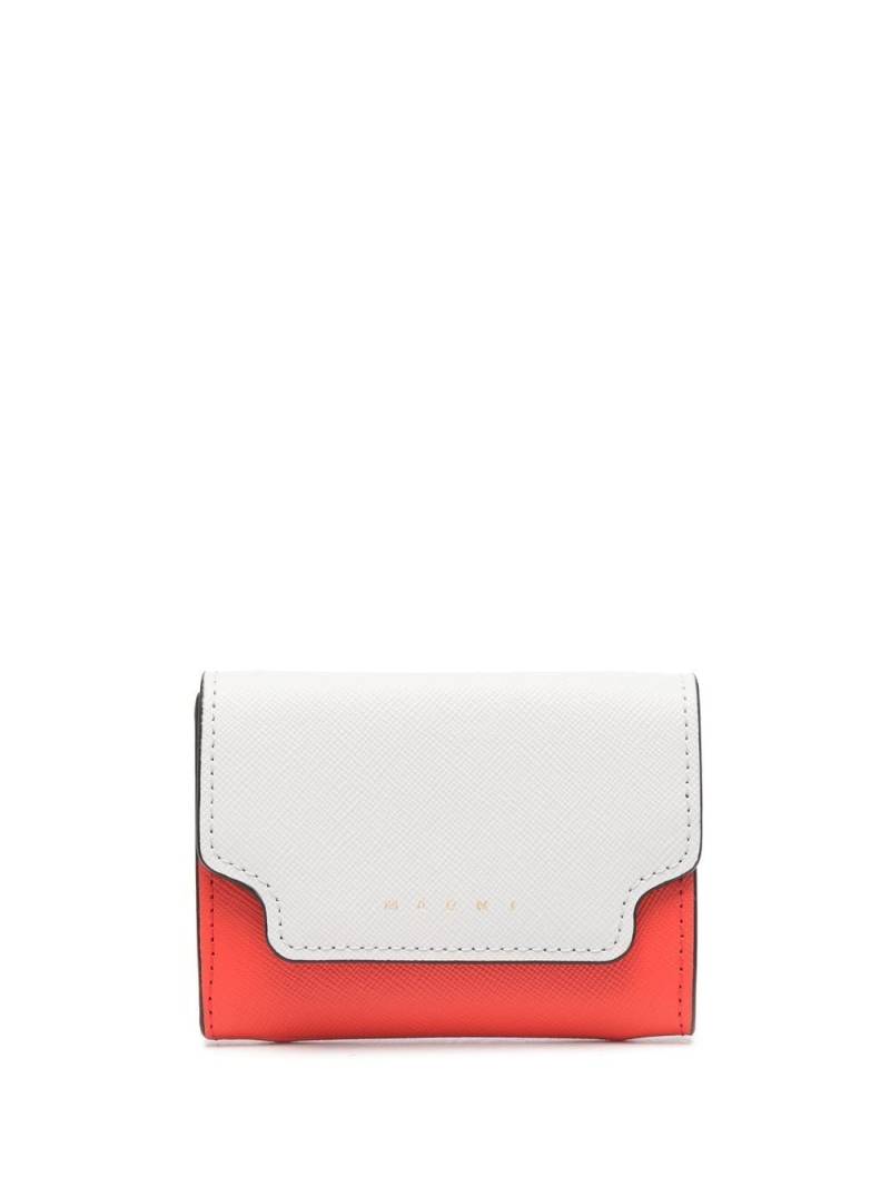 Marni two-tone leather wallet - Grey von Marni