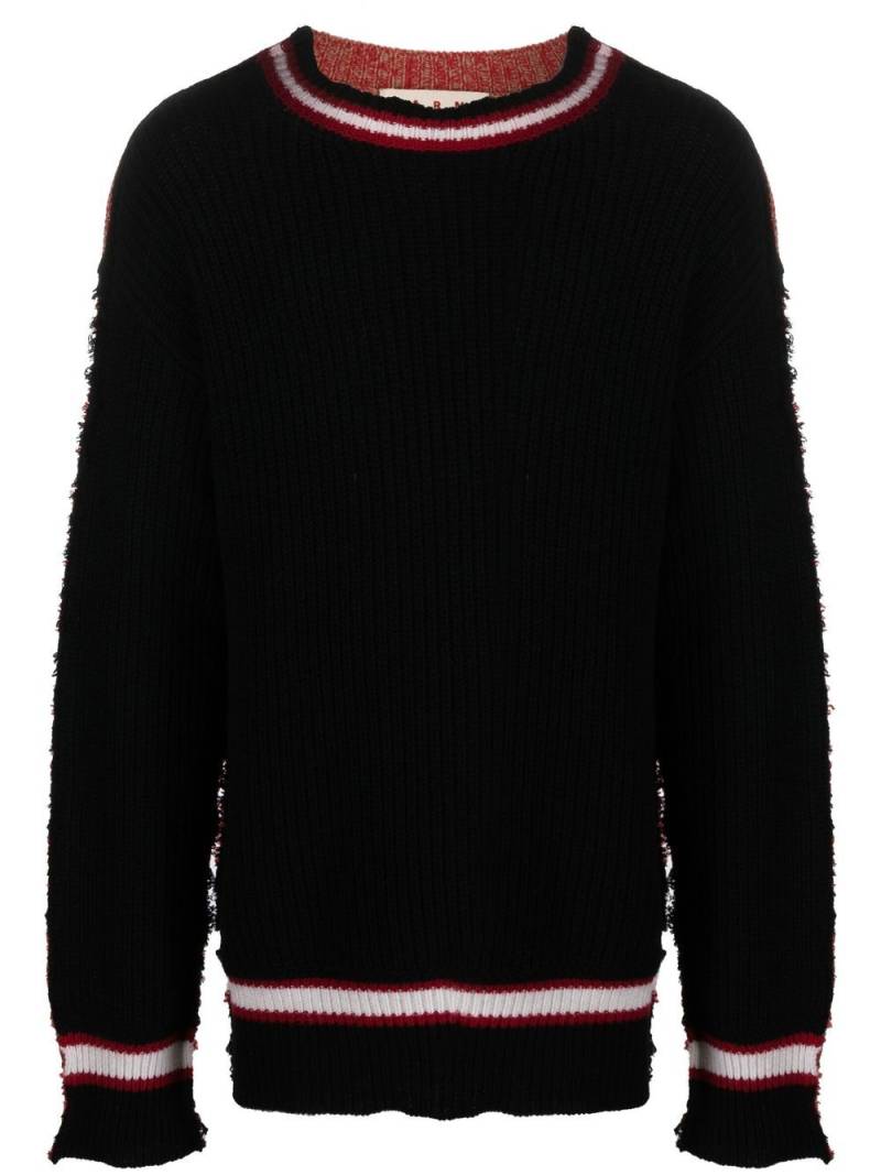 Marni two-tone round-neck jumper - Black von Marni