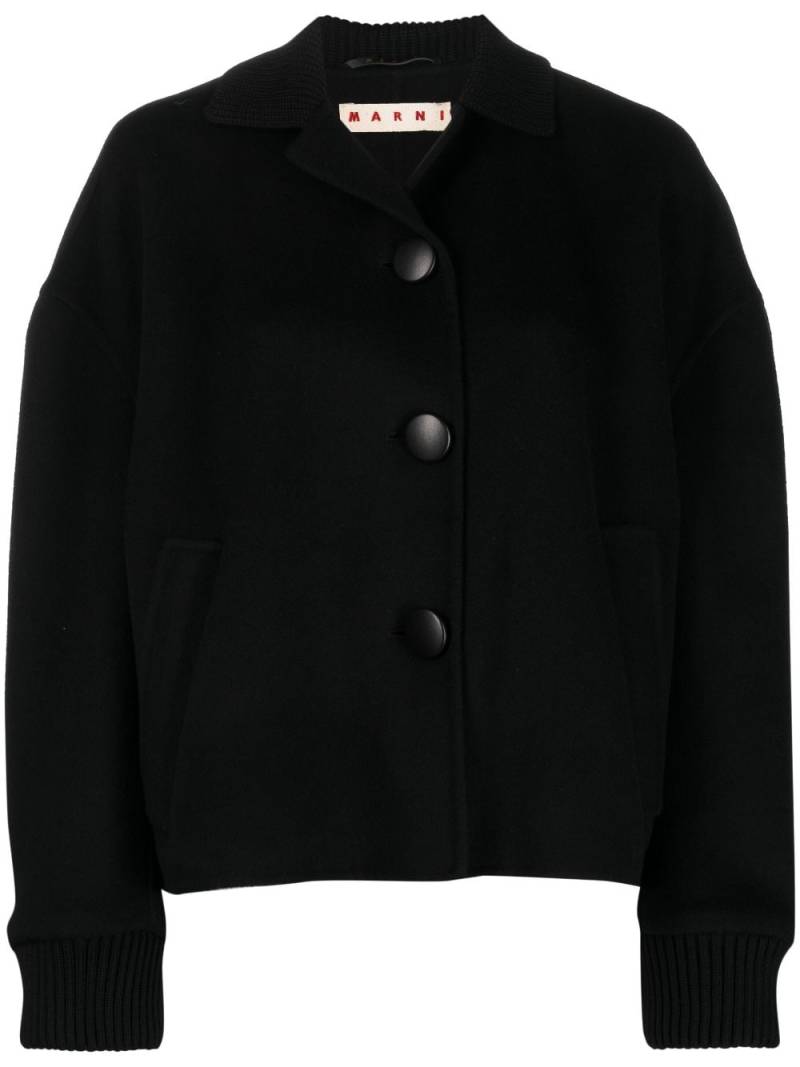 Marni virgin wool-cashmere cropped jacket - Black von Marni