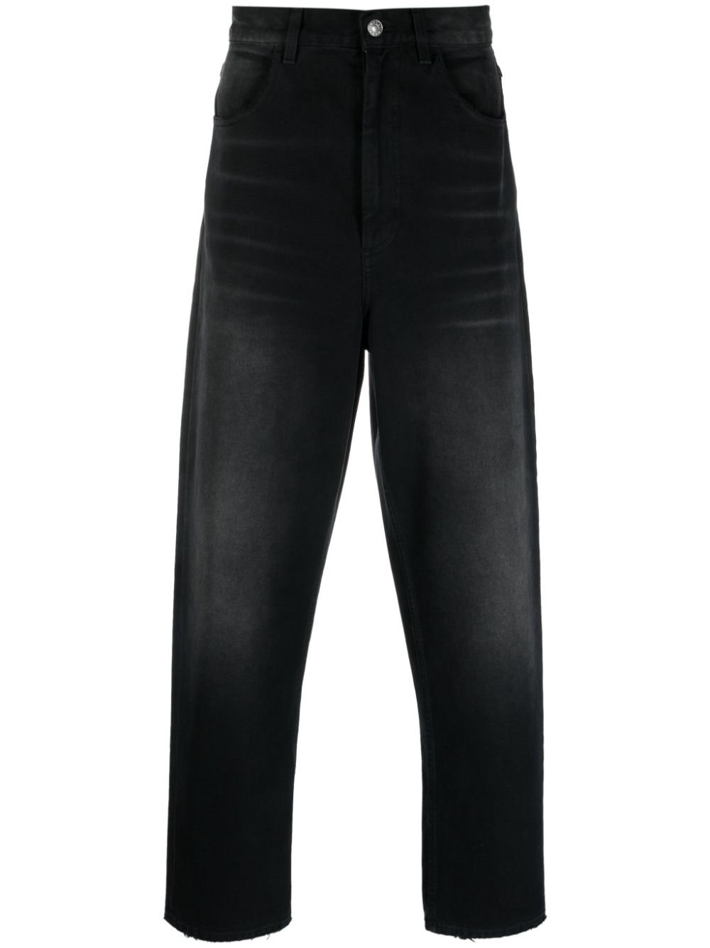 Marni whiskering-effect straight-leg jeans - Black von Marni