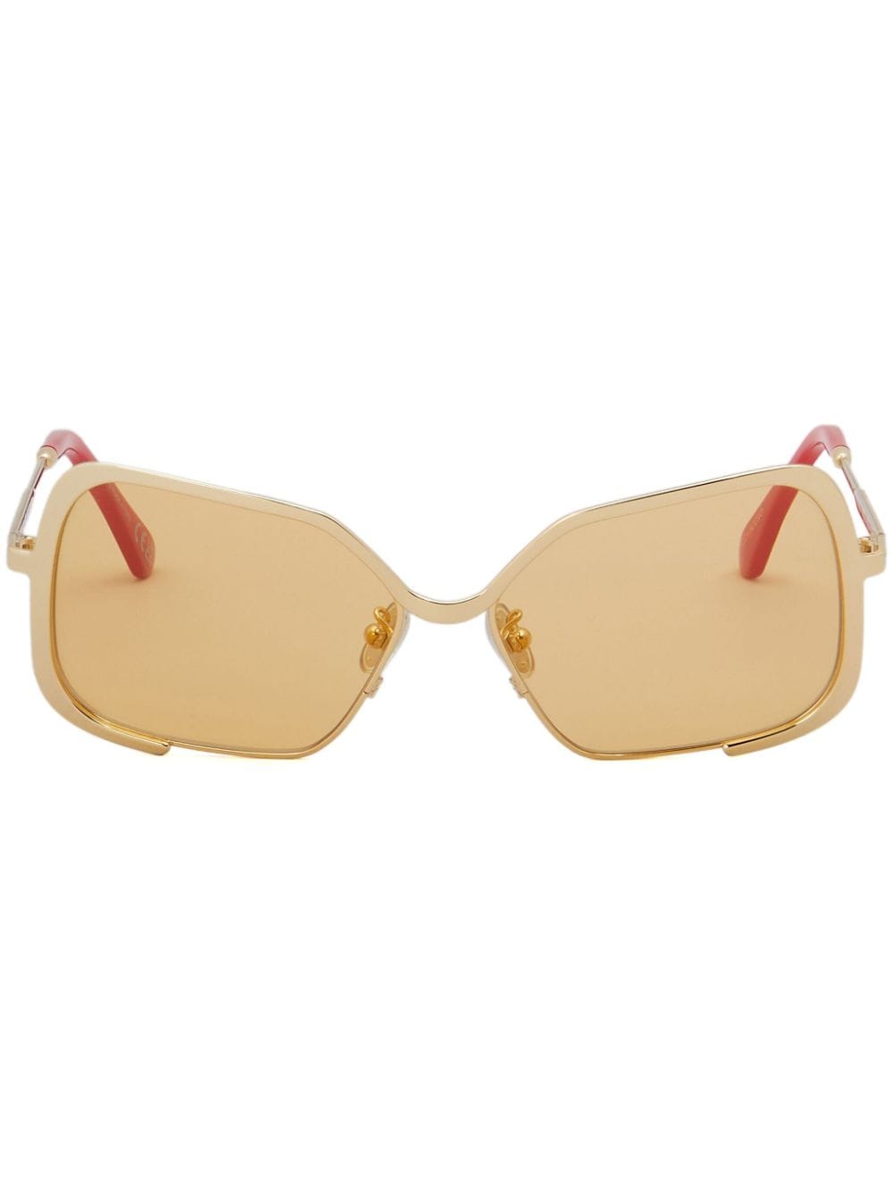 Marni x Retrosuperfuture Unila Valley rectangle-frame sunglasses - Gold von Marni